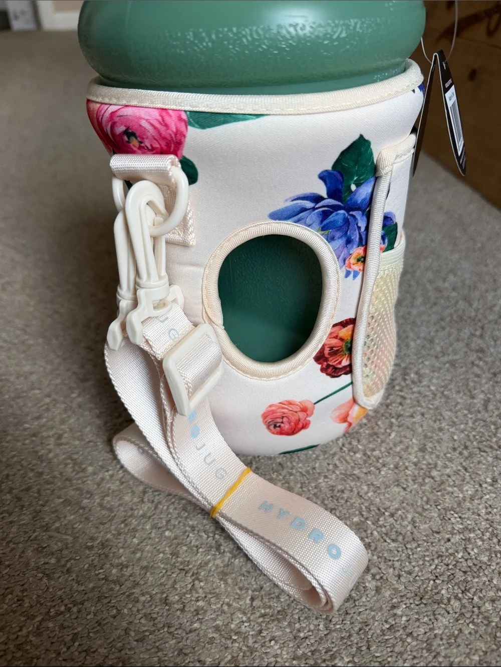 HydroJug Bottle Floral Neoprene Holder Sage Green